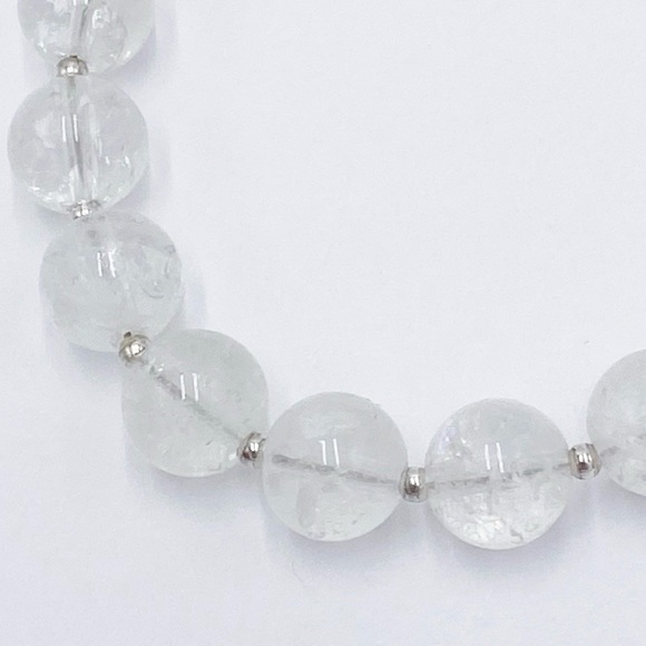Quartz Gemstone Beaded Sterling Silver Bracelet - Picture 2 of 5